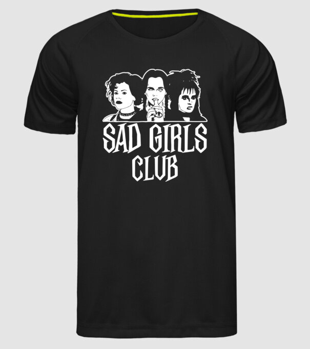 Sad Girls Club model negru pe tricou