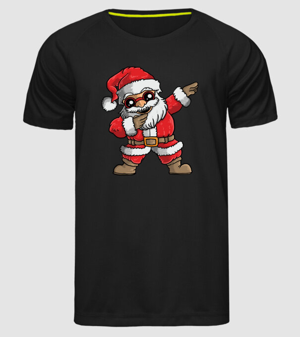 Santa dab model negru pe tricou