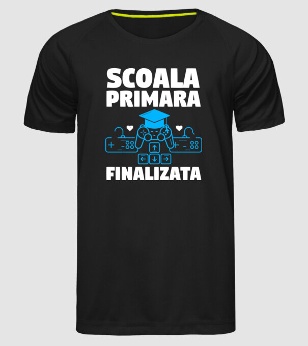 Scoala Primara Finalizata model negru pe tricou