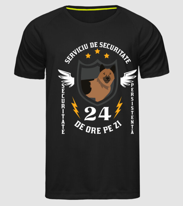 serviciu de securitate - securitate - persistență - 24 de ore pe zi model negru pe tricou