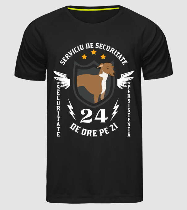 serviciu de securitate - securitate - persistență - 24 de ore pe zi model negru pe tricou