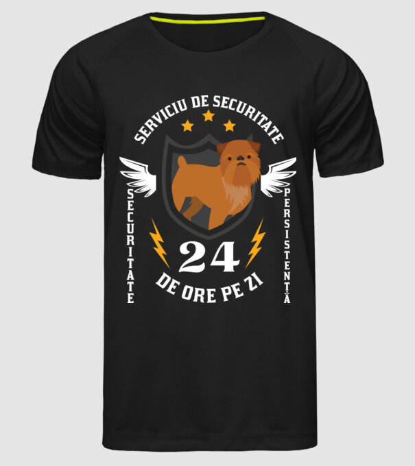 serviciu de securitate - securitate - persistență - 24 de ore pe zi model negru pe tricou