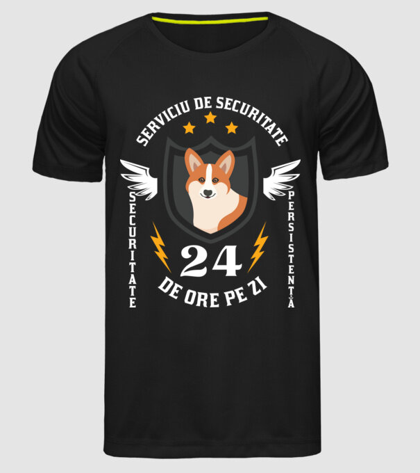 serviciu de securitate - securitate - persistență - 24 de ore pe zi model negru pe tricou