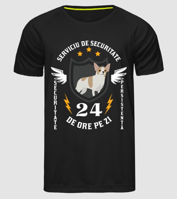 serviciu de securitate - securitate - persistență - 24 de ore pe zi model negru pe tricou