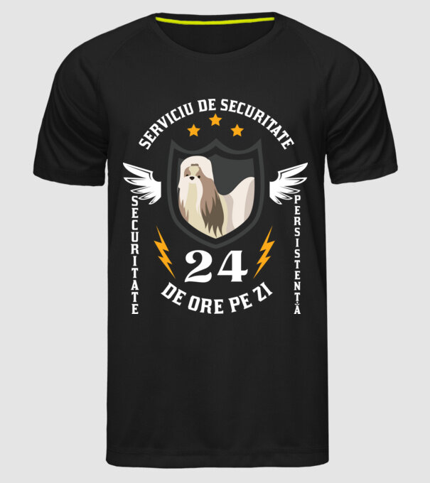 serviciu de securitate - securitate - persistență - 24 de ore pe zi model negru pe tricou