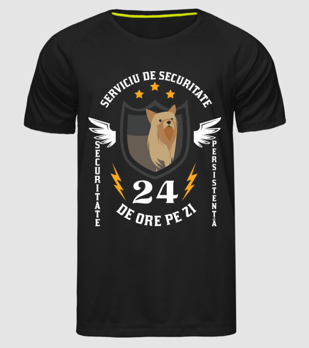 serviciu de securitate - securitate - persistență - 24 de ore pe zi model negru pe tricou