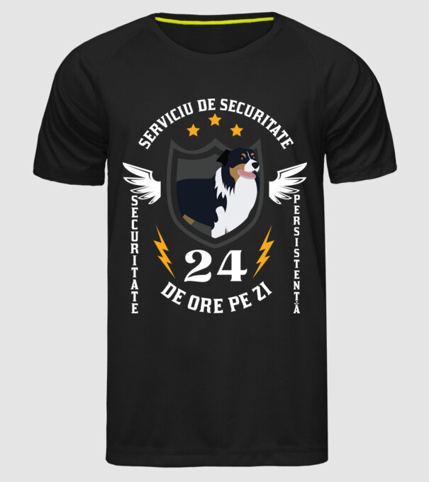 serviciu de securitate - securitate - persistență - 24 de ore pe zi model negru pe tricou