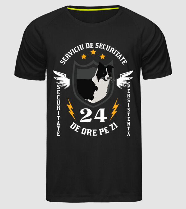 serviciu de securitate - securitate - persistență - 24 de ore pe zi model negru pe tricou