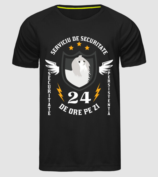serviciu de securitate - securitate - persistență - 24 de ore pe zi model negru pe tricou