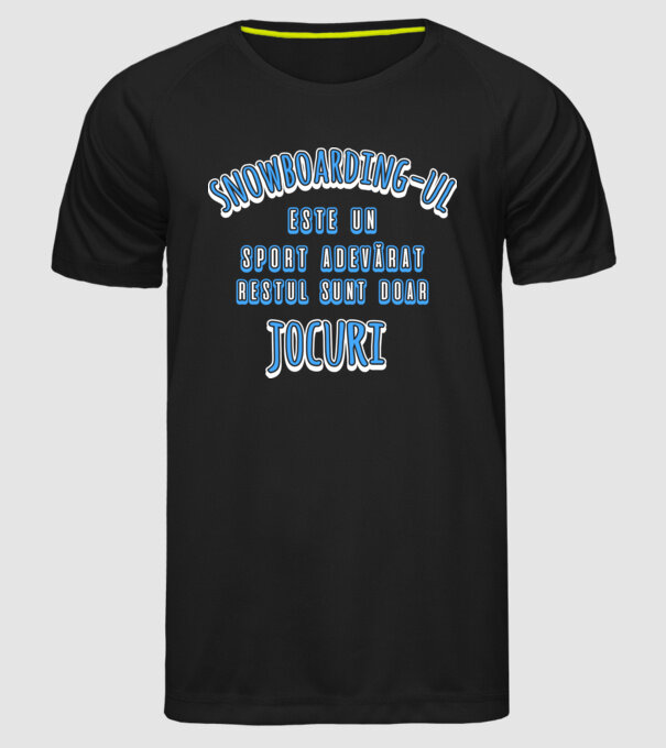Snowboarding-ul este un sport adevărat, restul sunt doar un jocuri model negru pe tricou