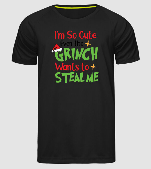 So cute Grinch model negru pe tricou