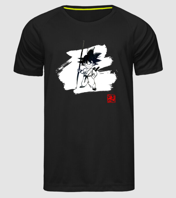 son goku art model negru pe tricou