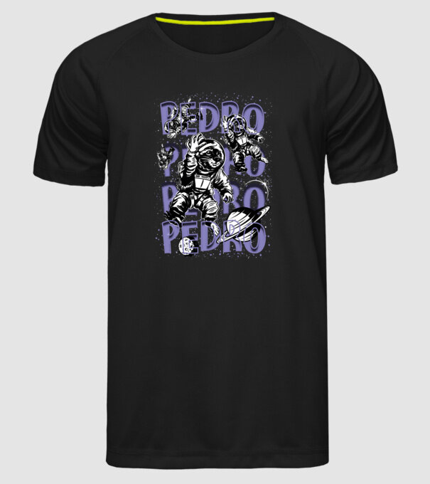 SPACE PEDRO model negru pe tricou