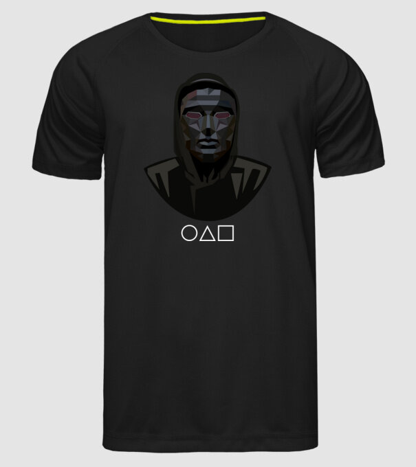 squid game boss model negru pe tricou