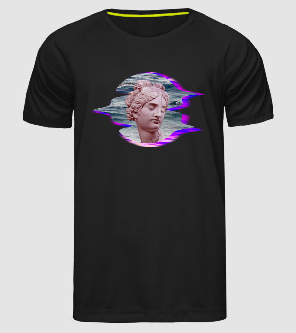 Statue model negru pe tricou