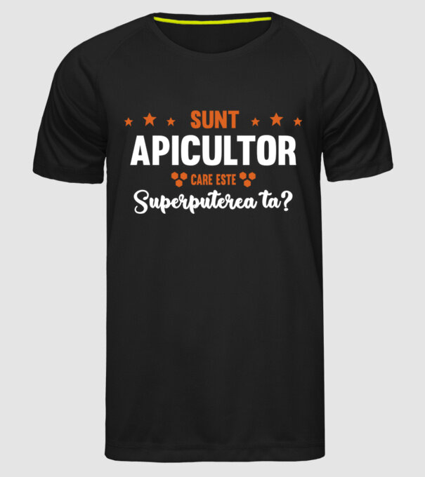 Sunt apicultor, care este superputerea ta? model negru pe tricou