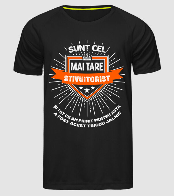 Sunt cel mai tare stivuitorist și tot ce am primit pentru asta a fost acest tricou jalnic model negru pe tricou