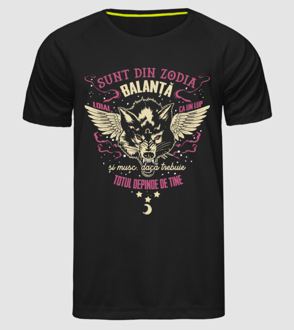 BALANTĂ model negru pe tricou