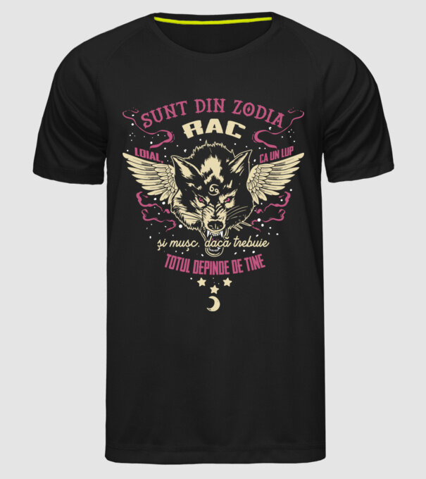 Rac model negru pe tricou