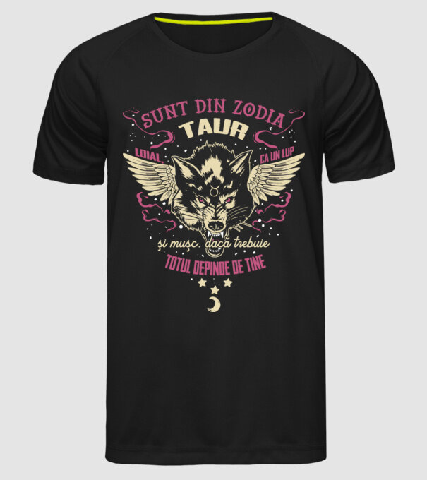 Taur model negru pe tricou