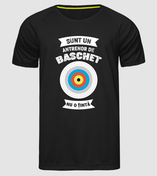sunt un antrenor de baschet, nu o țintă model negru pe tricou