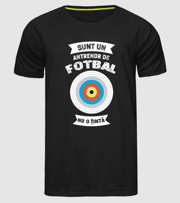 sunt un antrenor de fotbal, nu o țintă model negru pe tricou