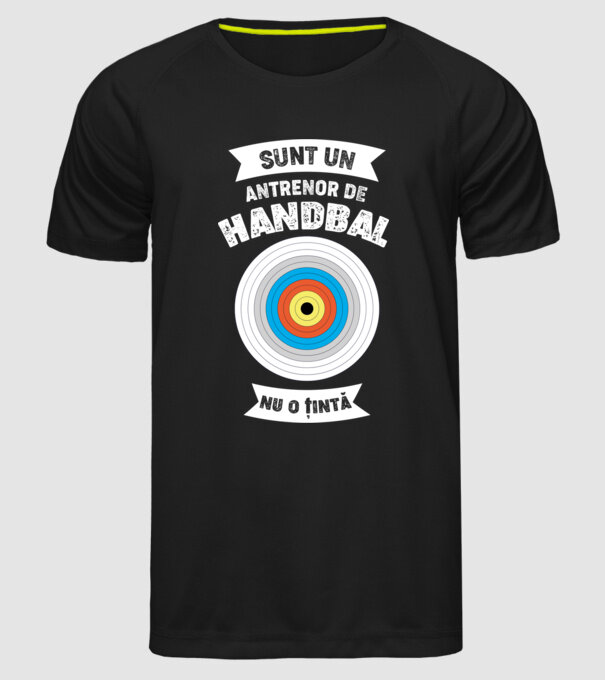 sunt un antrenor de handbal, nu o țintă model negru pe tricou