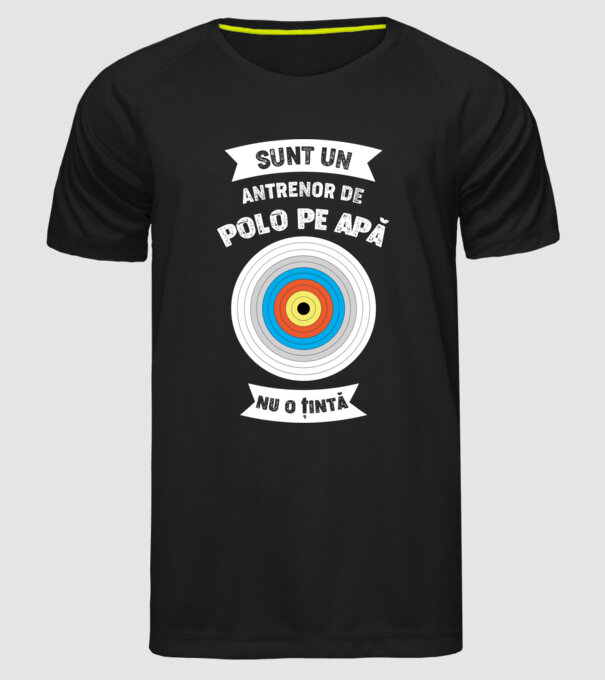 sunt un antrenor de Polo pe apă, nu o țintă model negru pe tricou
