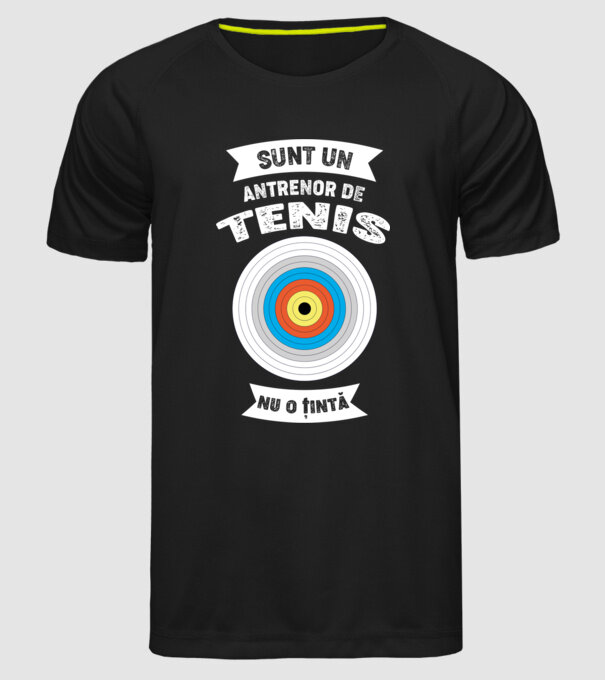 sunt un antrenor de tenis, nu o țintă model negru pe tricou