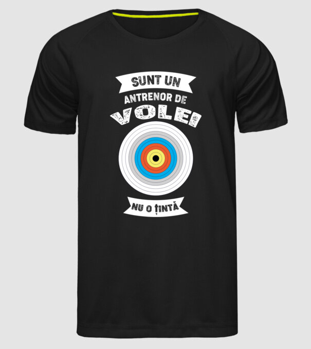 sunt un antrenor de volei, nu o țintă model negru pe tricou
