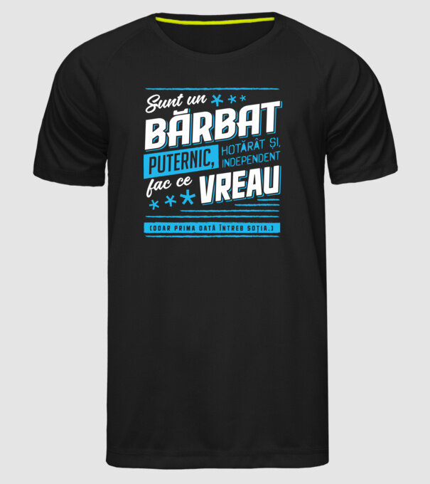 Sunt un bărbat puternic model negru pe tricou