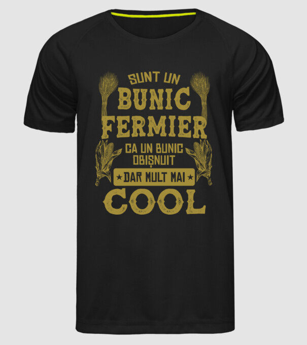 Sunt un bunic fermier, ca un bunic obișnuit, v model negru pe tricou