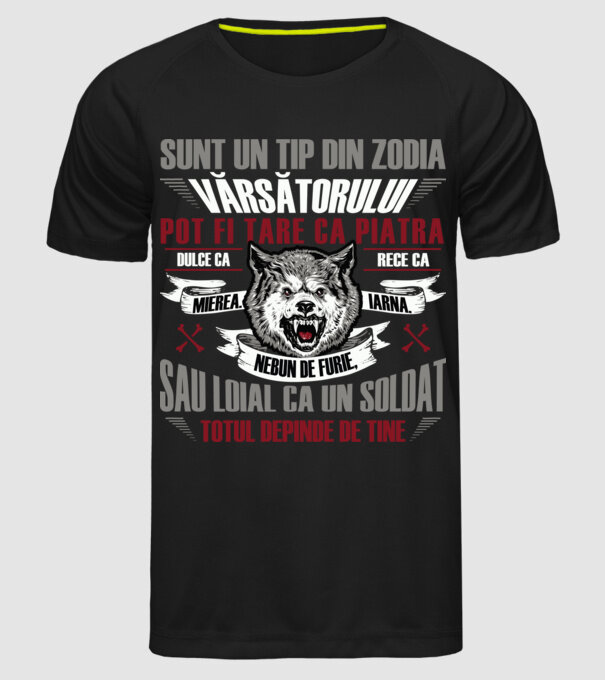 Sunt un tip din zodia Vărsătorului model negru pe tricou