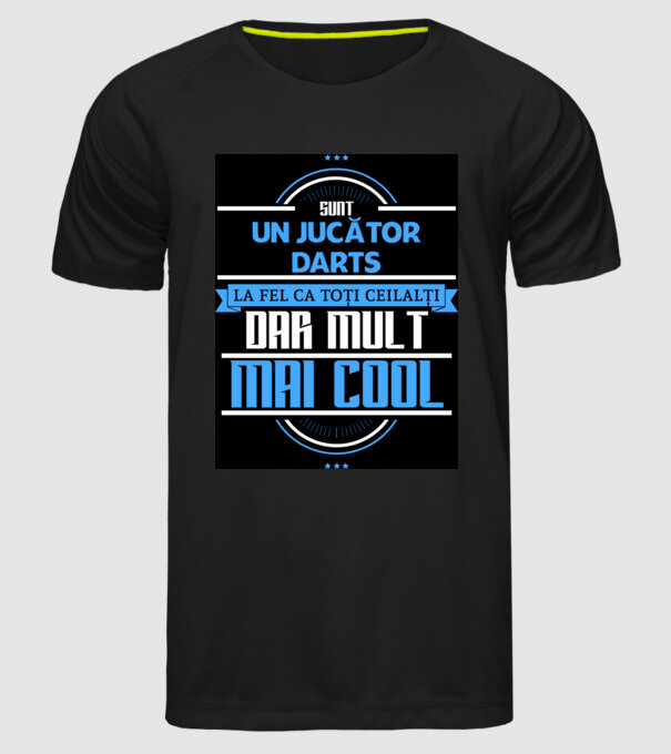 sunt un jucător darts, la fel ca toți ceilalți, dar mult mai cool model negru pe tricou