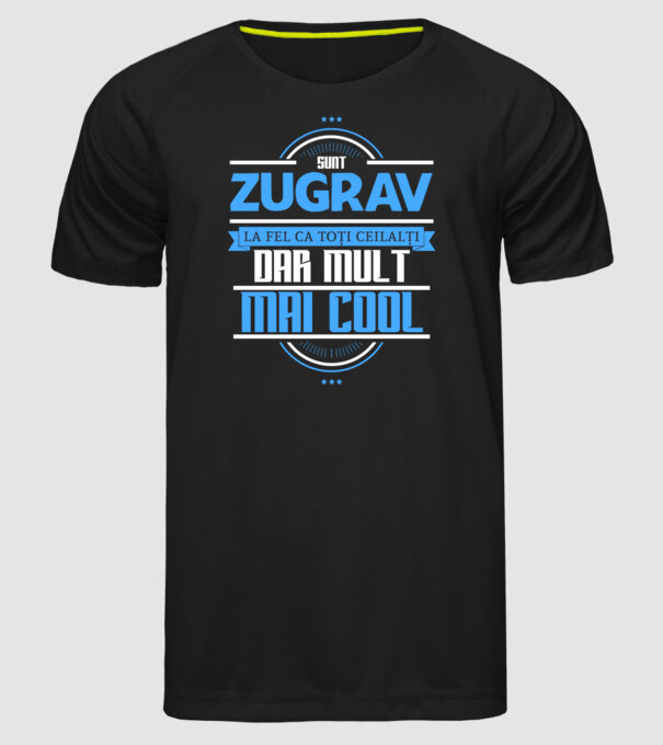 sunt_ZUGRAV model negru pe tricou