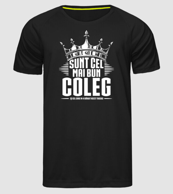 super coleg model negru pe tricou