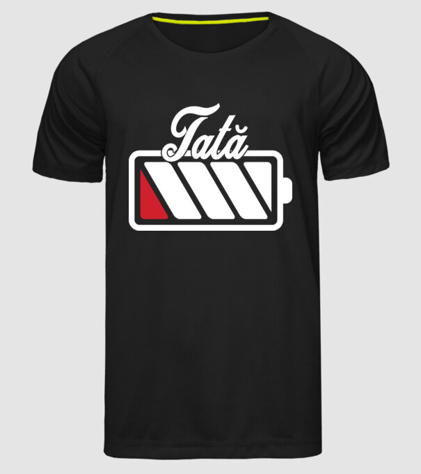 Tată la încărcat model negru pe tricou