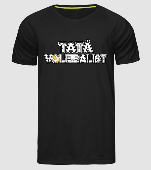 tată voleibalist model negru pe tricou