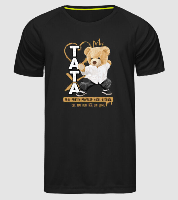 Tati Teddy model negru pe tricou