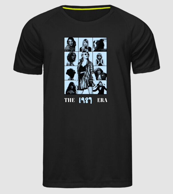 Taylor Swift ERAS blue model negru pe tricou