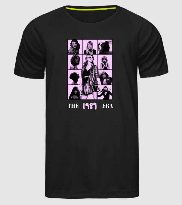 Taylor Swift ERAS lilac model negru pe tricou