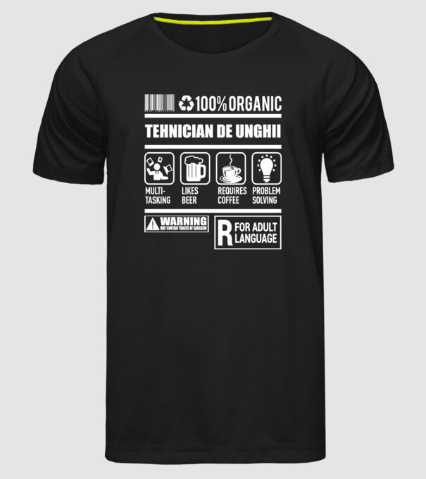 TEHNICIAN DE UNGHII model negru pe tricou