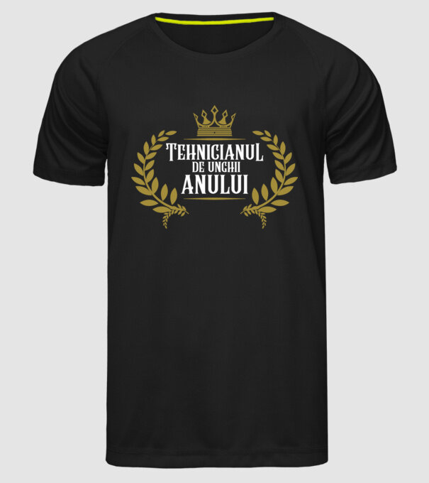 Tehnicianul de unghii al anului model negru pe tricou