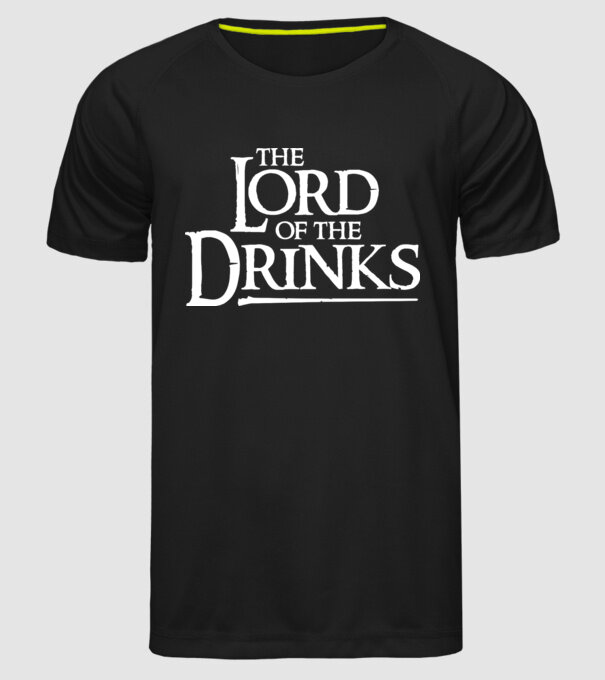 The Lord Of The Drinks model negru pe tricou