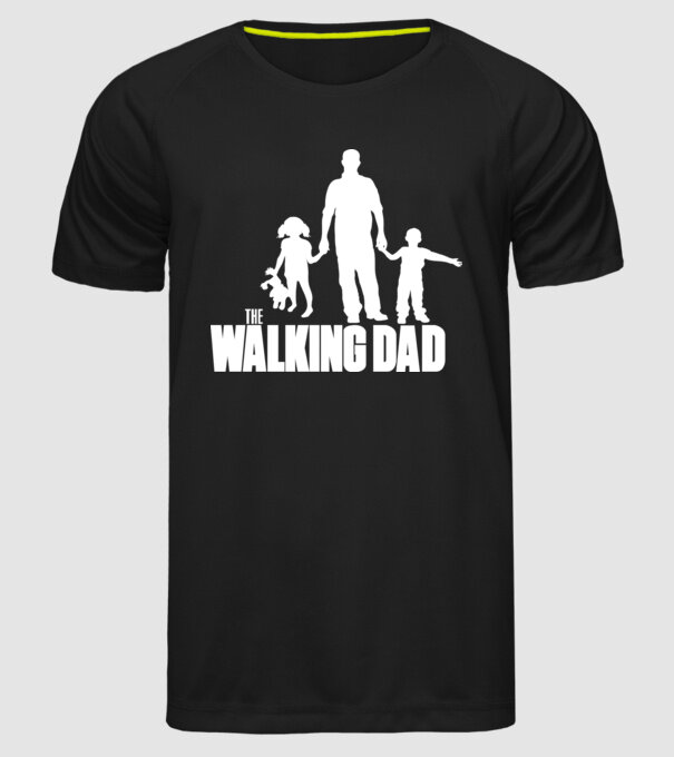 The Walking Dad model negru pe tricou