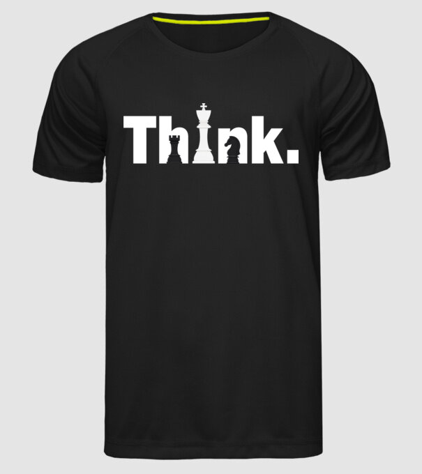 Think model negru pe tricou