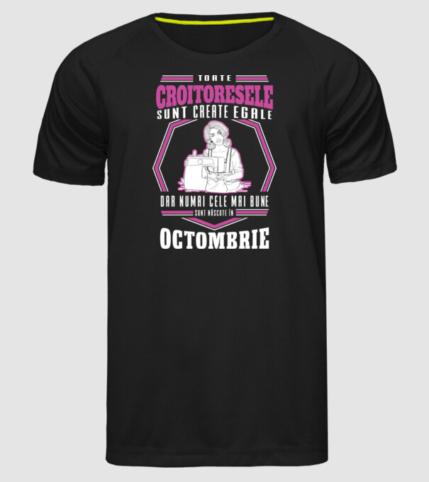 Toate croitoresele octombrie model negru pe tricou