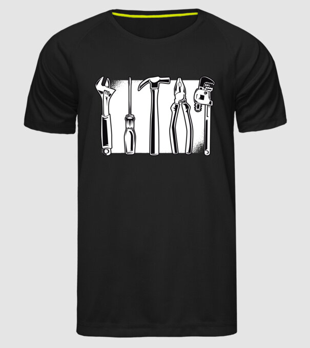Tools model negru pe tricou