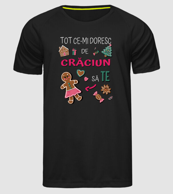 Tot ce-mi doresc de Crăciun să TE Femei Negru model negru pe tricou
