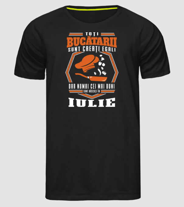 Toți bucătarii sunt creați egali iulie model negru pe tricou